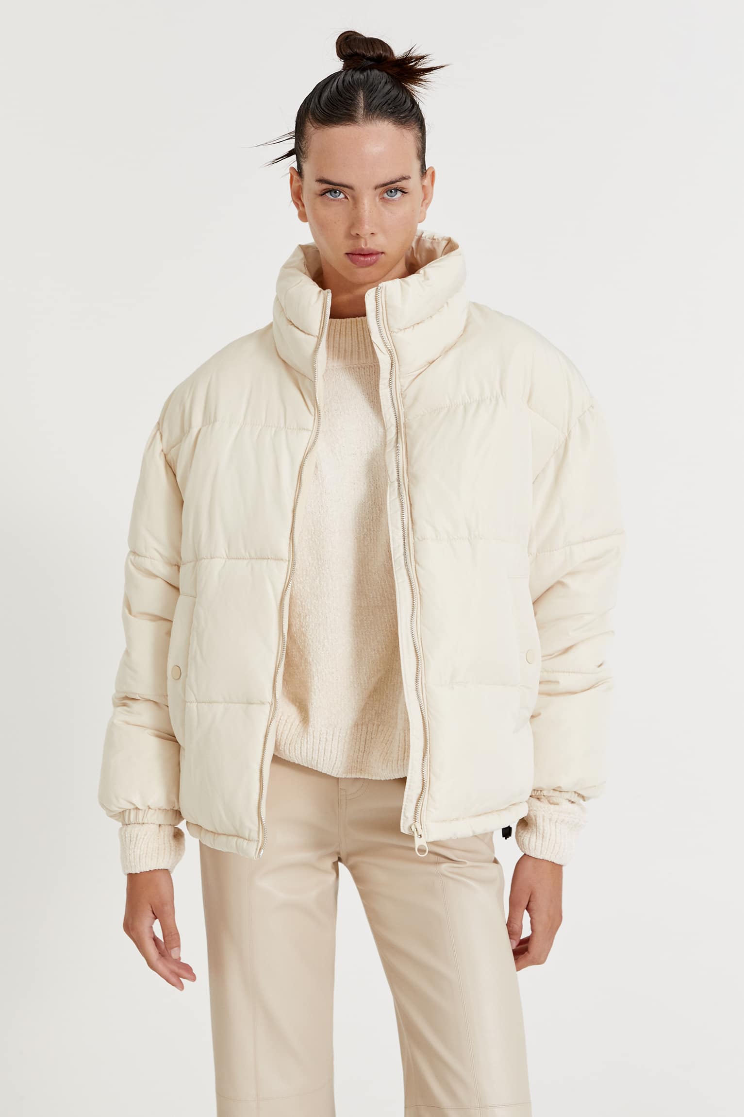 basic1 Basic High-Neck Puff Jacket