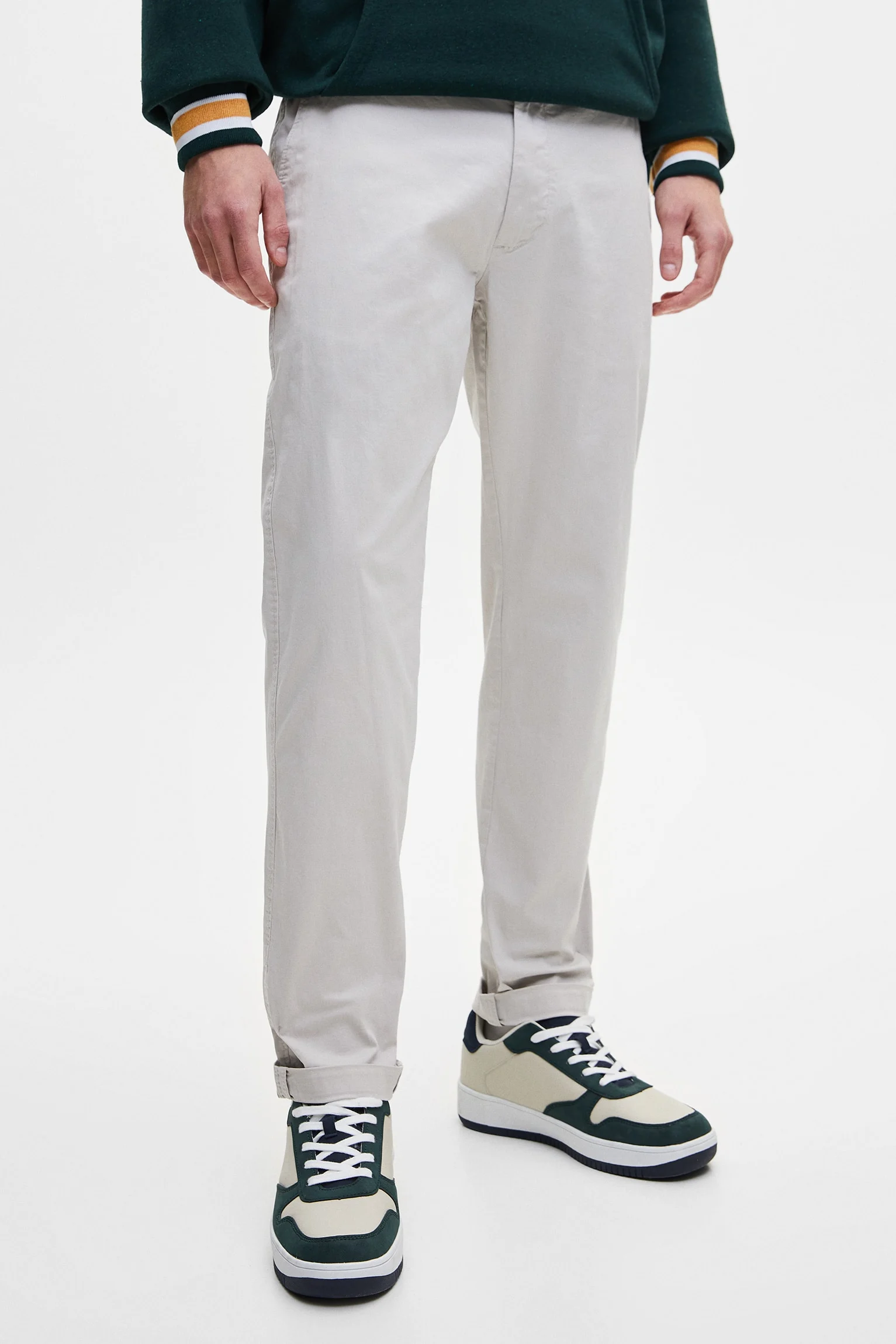 chinos3 Basic Slim Fit Chinos Trousers