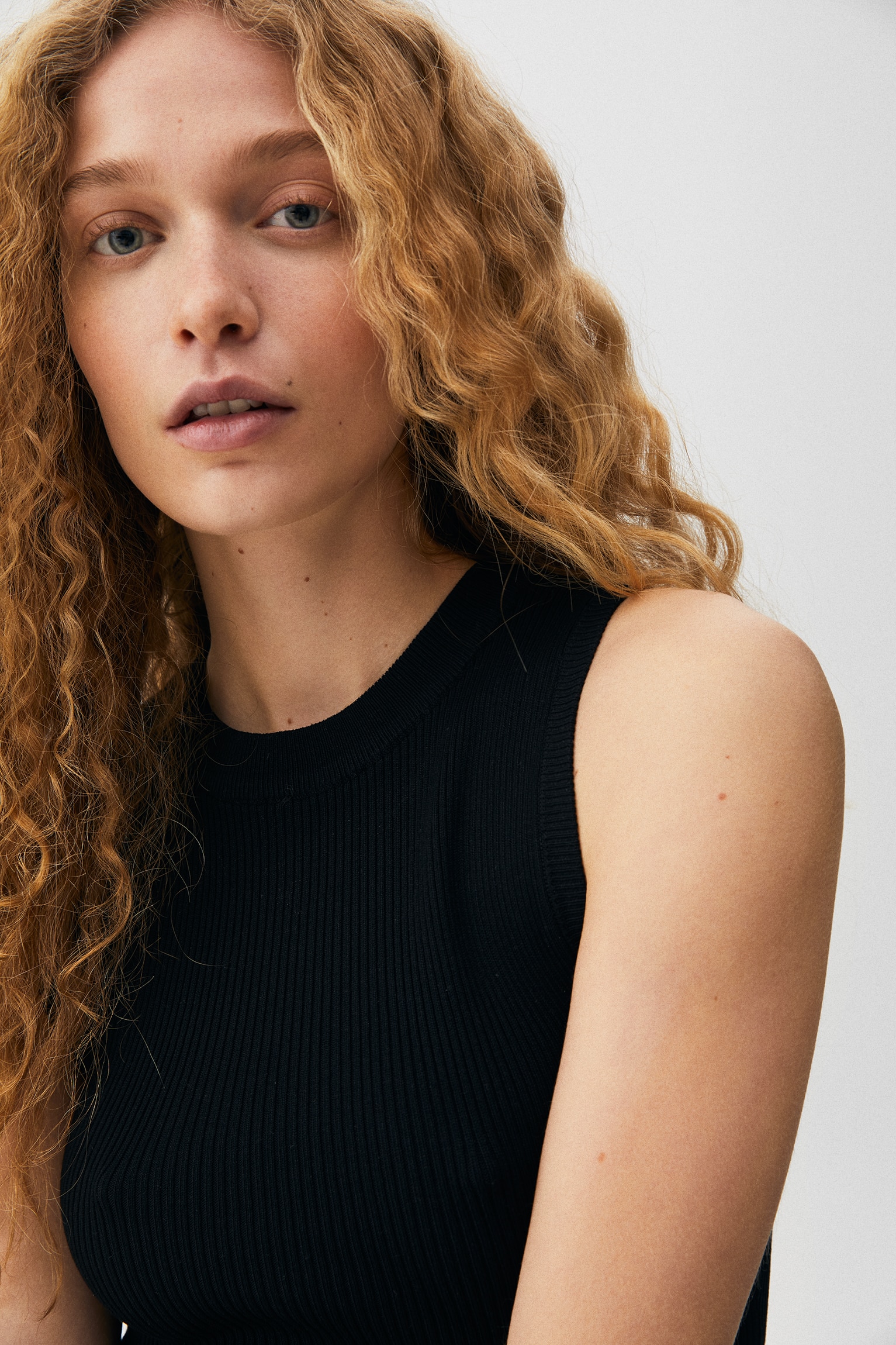 dressblack3 Sleeveless Ribbed Short Dress Black