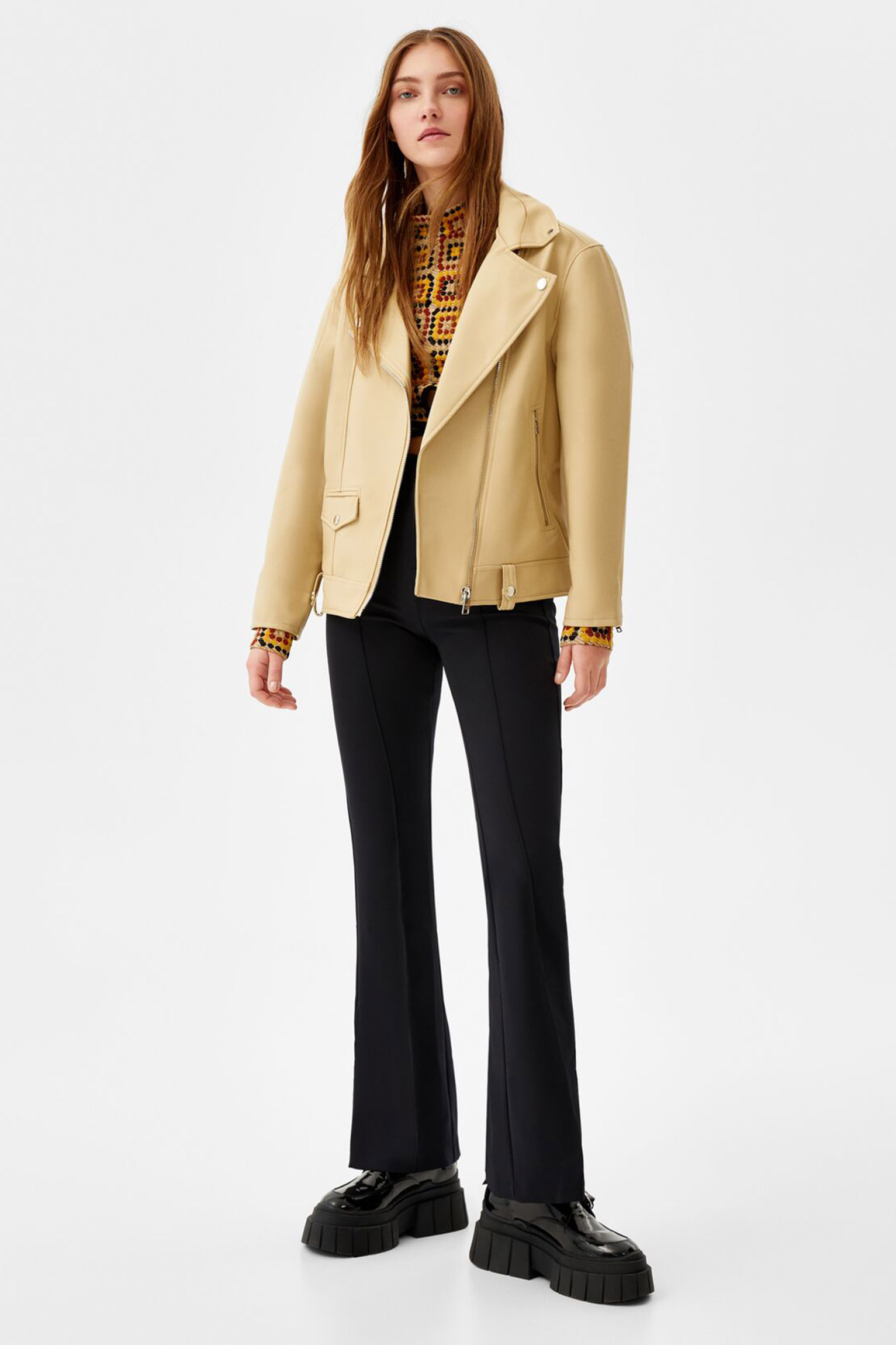 faux3-1 Oversize Faux Leather Biker Jacket