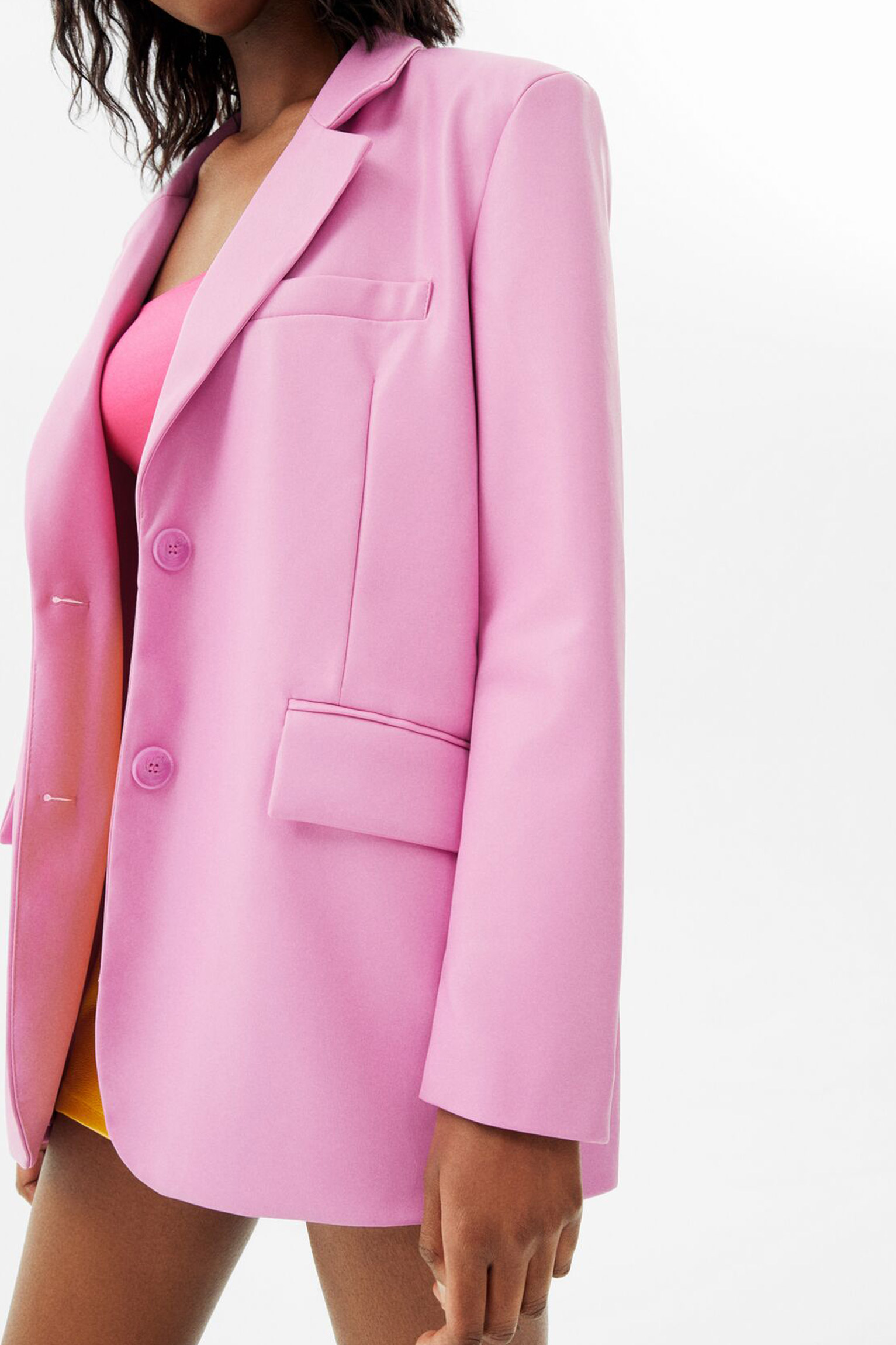 faux4 Faux Leather Blazer