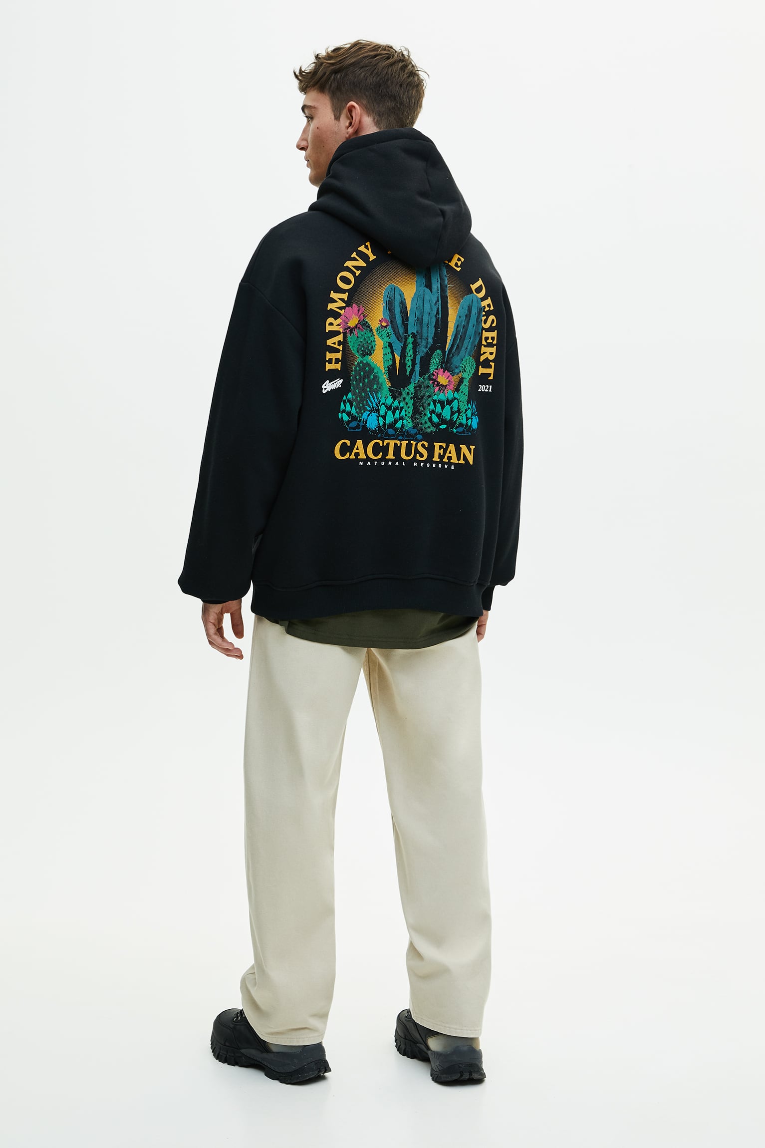 hoodie2 Black Hoodie With Contrast Graphic