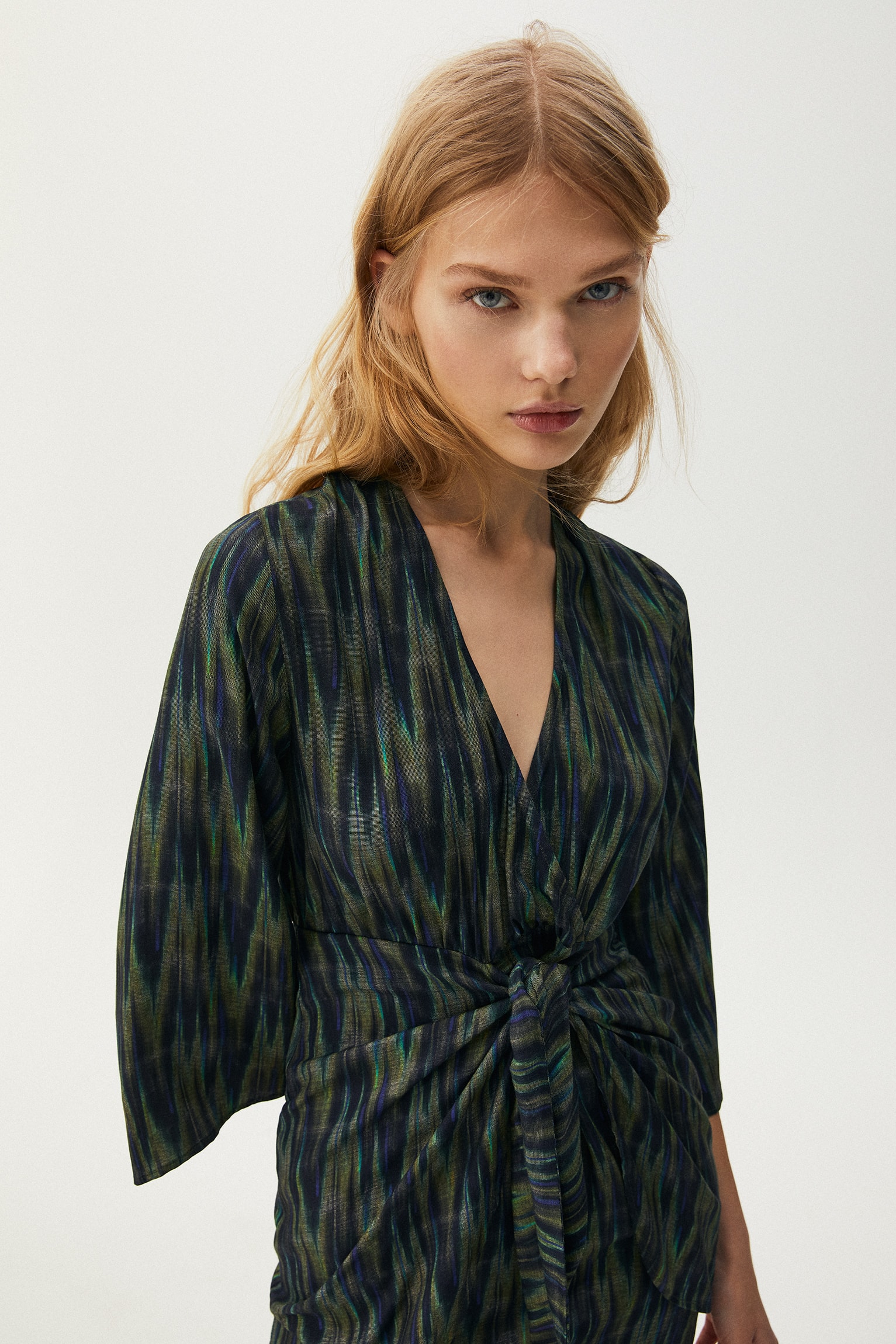 knotted3 Short Dress With Knotted Skirt