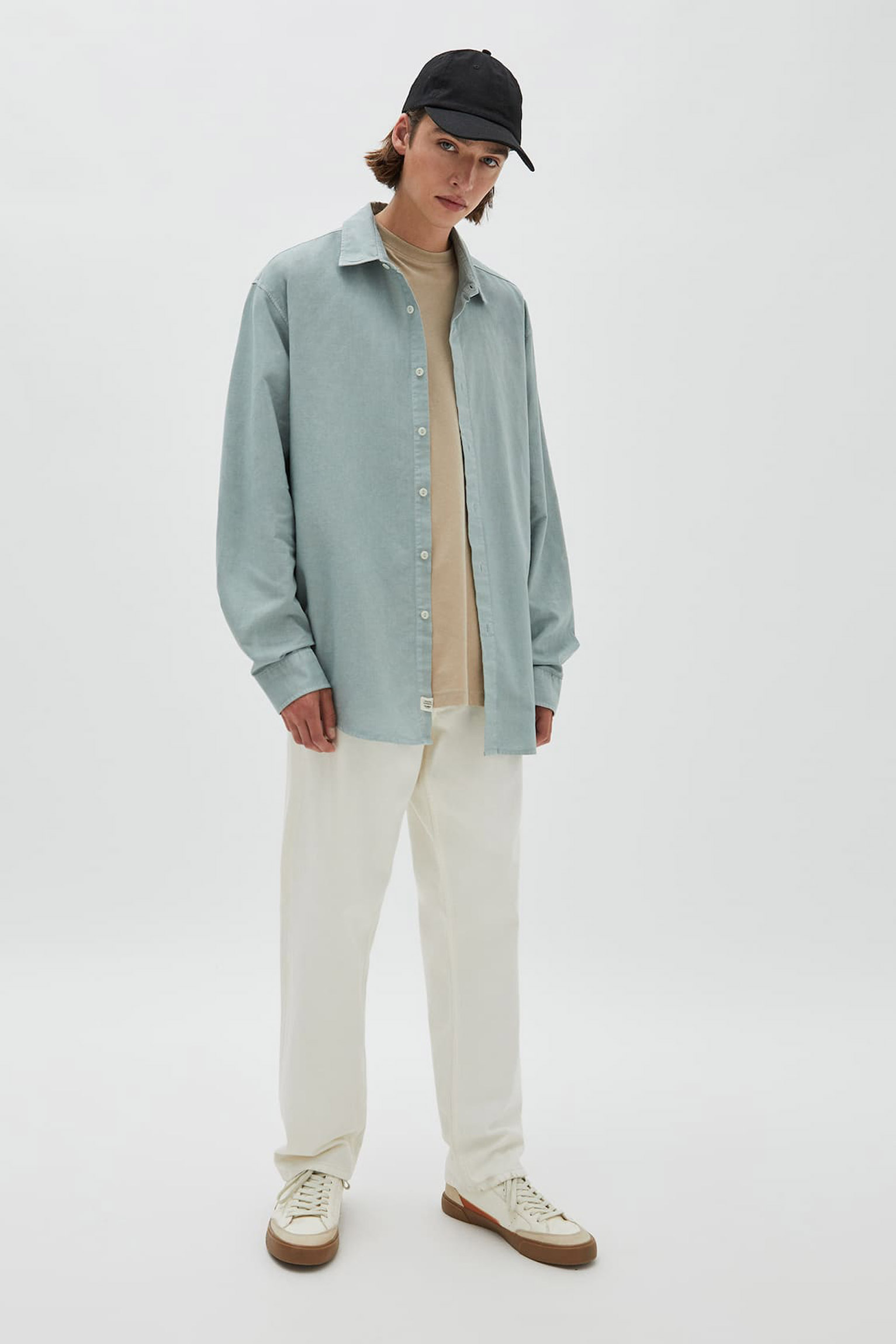 linen3 Cotton and Linen Basic Shirt