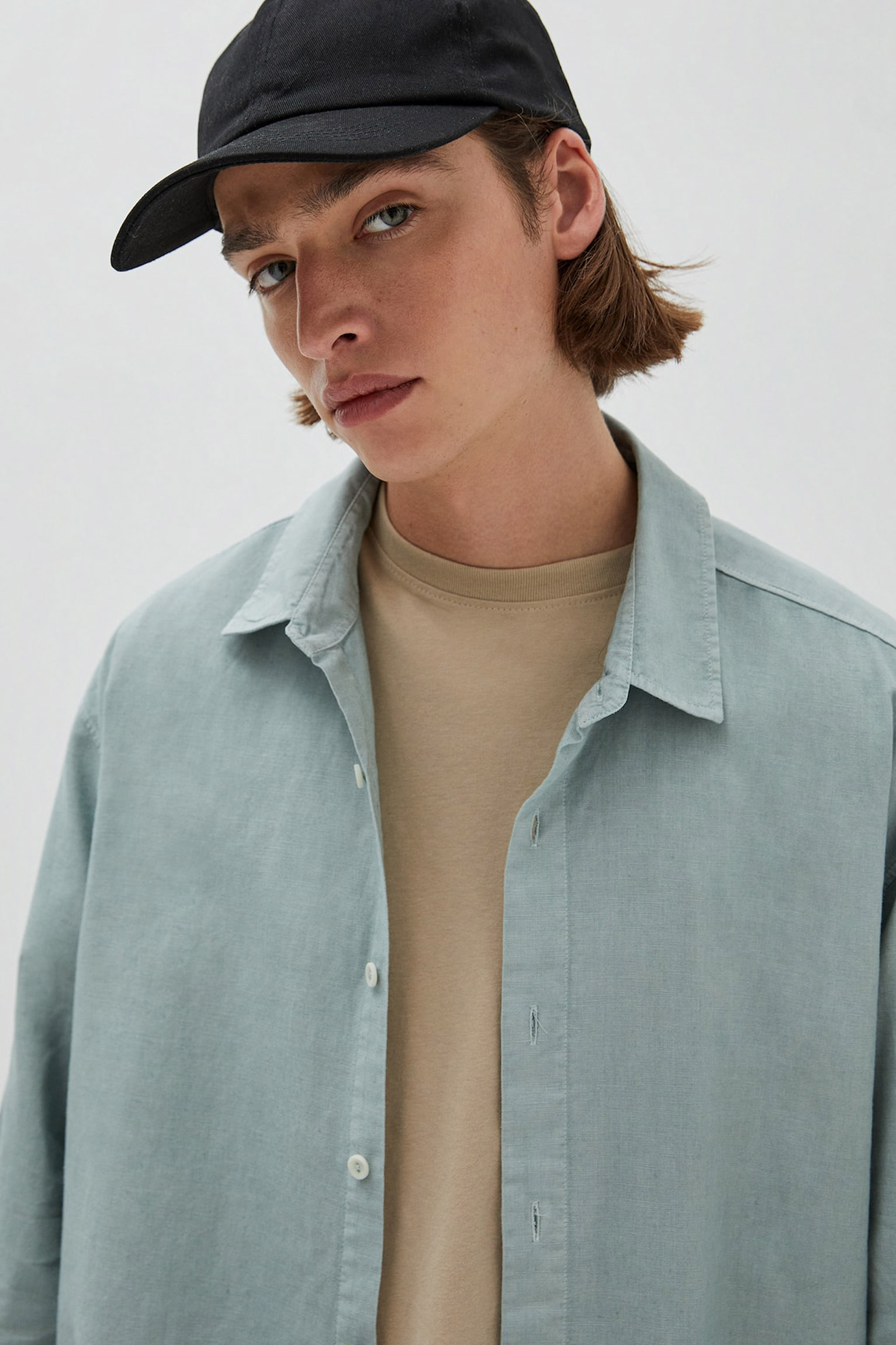 linen4 Cotton and Linen Basic Shirt