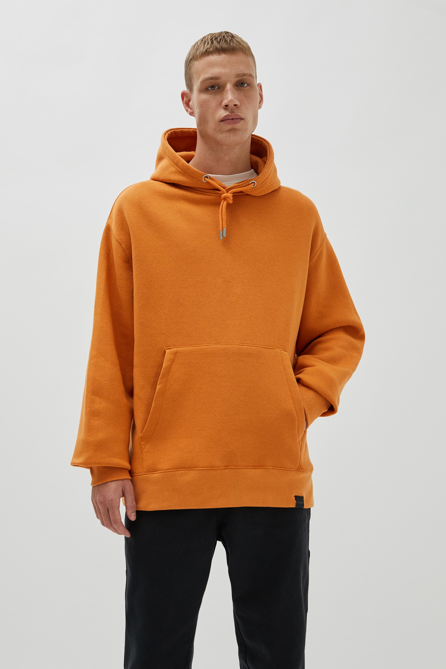 pocketmen1 Pouch Pocket Hoodie Orange