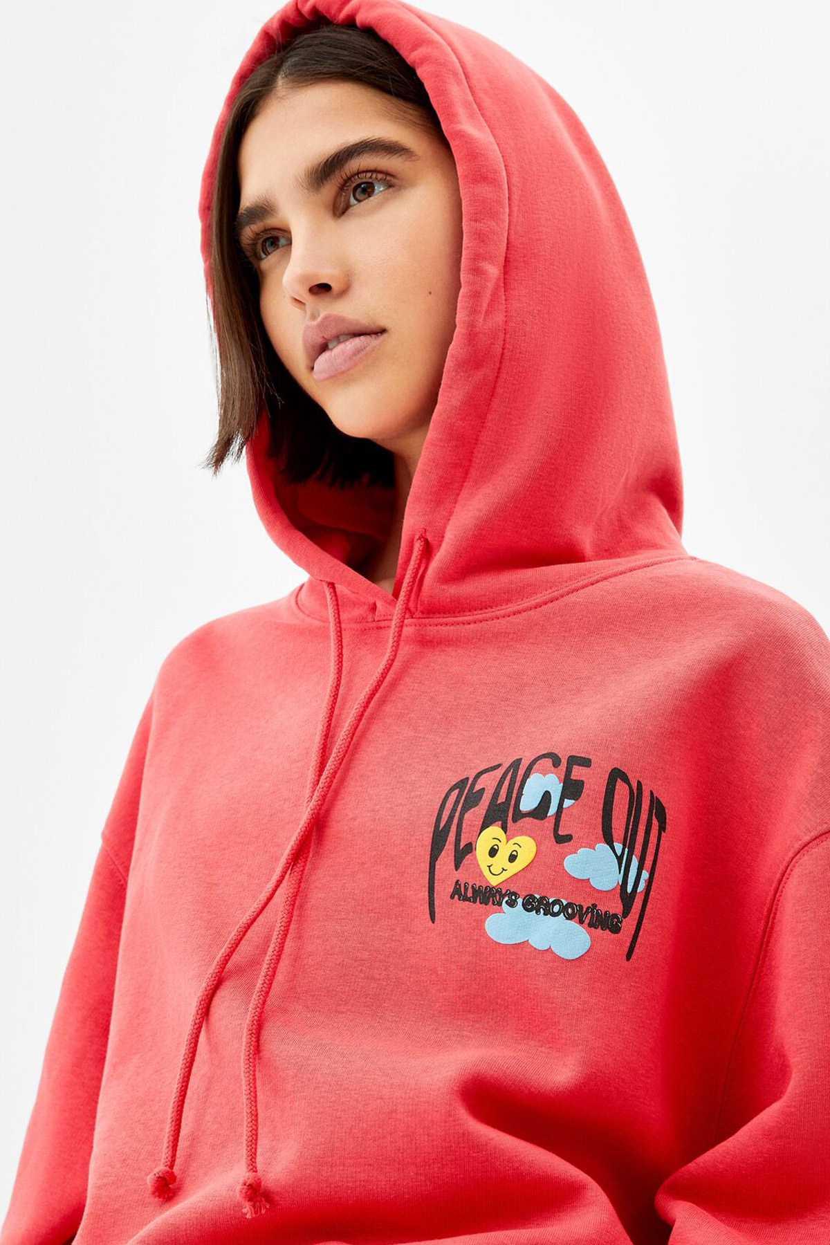 printedh3 Rose Printed Hoodie