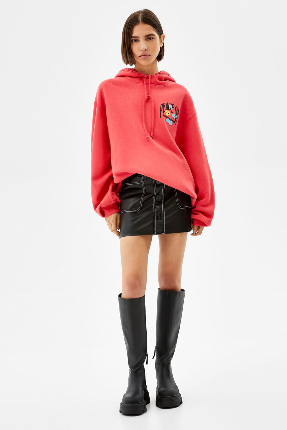 printedh4 Rose Printed Hoodie