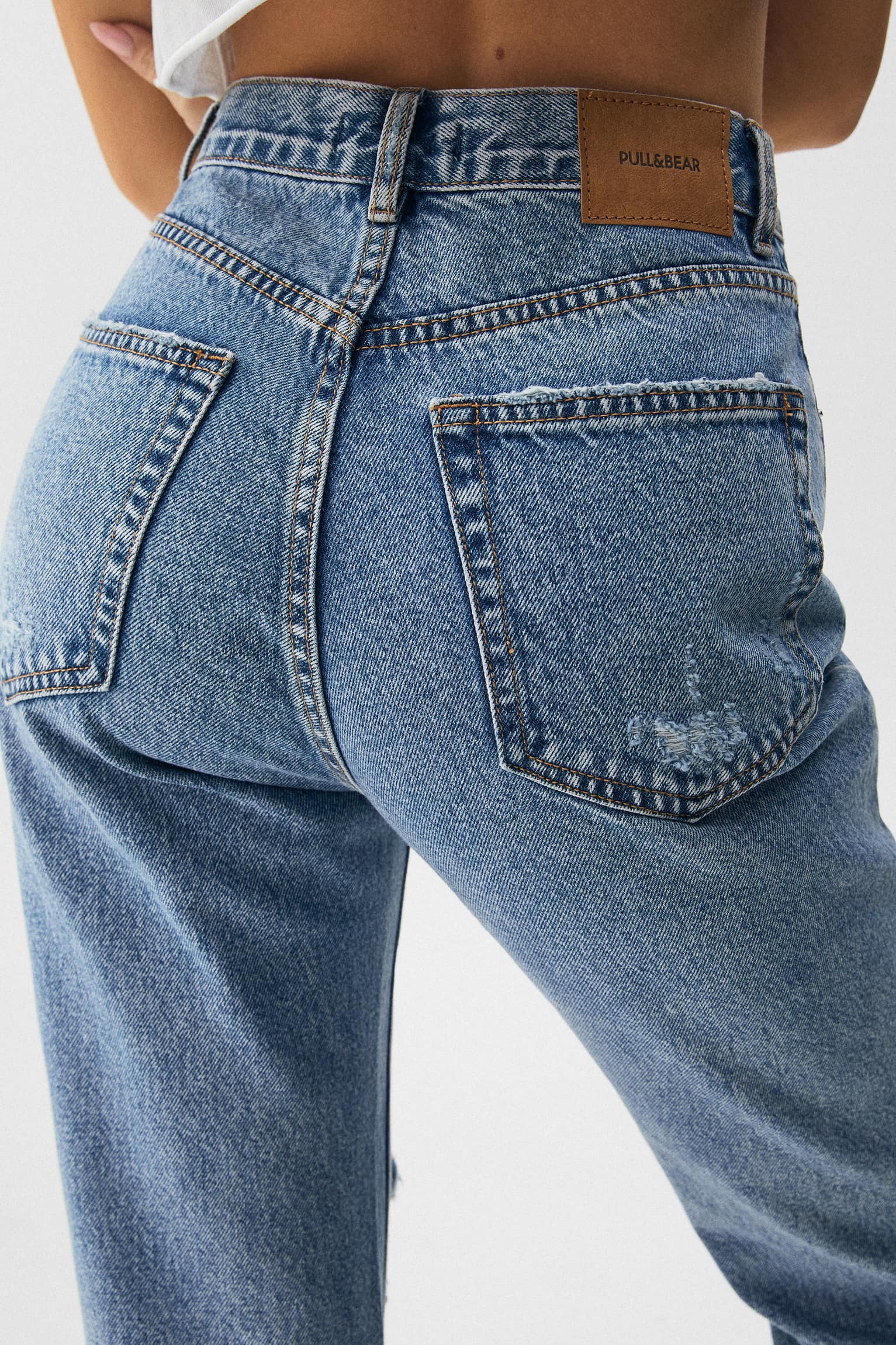 ripped3 Ripped Mom Jeans – Contains Recycled Cotton